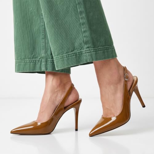 Image of YODEKS Women's Slingback Heels Pointy Toe Buckle Strap Pump Sandals Close Toe Stiletto High Heel Pumps Wedding Bridal Party Prom Shoes