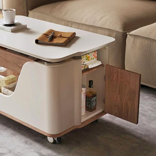 Image of The Attic Metz Lift-top Coffee Table,Coffee Table for Living Room, Solid Wood Centre Table, Modern Centre Table