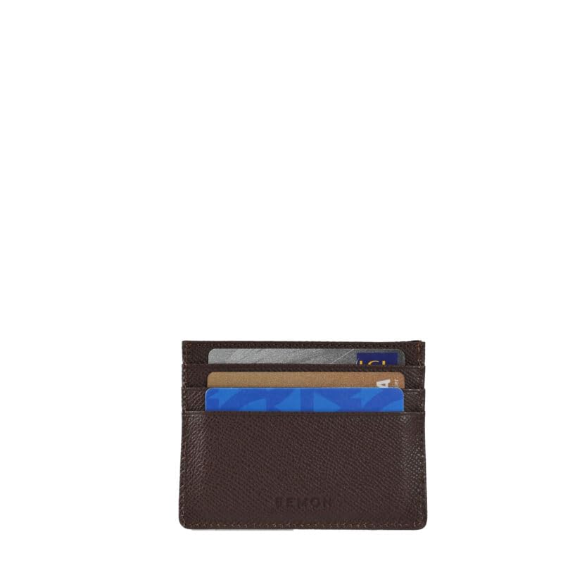 BEMON Porta carte in pelle da uomo Gary, 8 x 10,5 x 0,2 cm