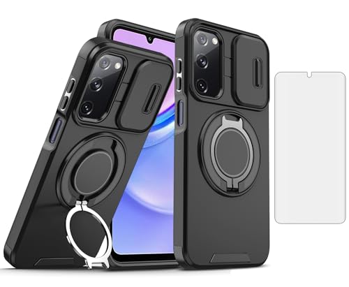 Coque Samsung Galaxy S23 5G Asuwish avec protège-écran verre trempé et cache caméra coulissant