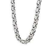 ? Este elegante y único collar bizantino de acero inoxidable es perfecto para todos los días. Hecho a mano por nuestros mejores artesanos, los eslabones pulidos están bellamente tejidos a mano para crear un clásico atemporal que sigue siendo icónico hasta el día de hoy. Tanto delicado como audaz, este collar hace una declaración de moda chic y eleva un aspecto casual o un atuendo elegante. Úselo en capas con nuestro collar bizantino para un toque fresco de glamour moderno.