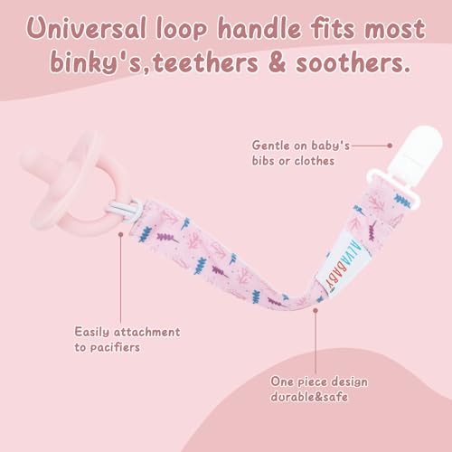 Image of ALVABABY Pacifier Clips 8 Pack Pacifier Binky Paci Holder Leashes for Baby Teethers 8DP09