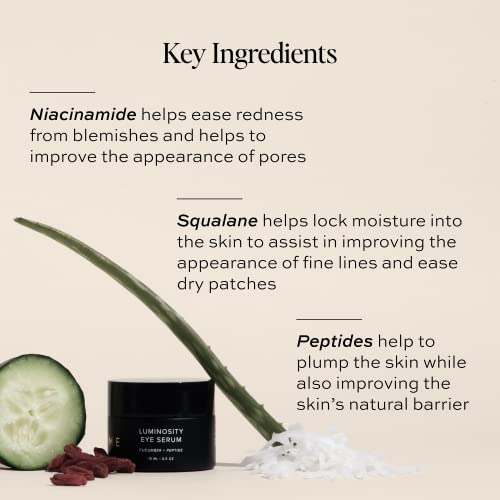 Dime Beauty Luminosity Eye Serum, Cooling Eye Serum With Peptides And Sqaulane, Reduce Dark Eye Circles And Fine Lines, 1 Count #TOP4