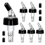 Liquor Bottle Pourers Wine Pourers 1oz Measured Liquor Pourers liquor Dispenser Bartender Pourer for Alcohol Tequila Cocktail Whiskey Home bar (6)