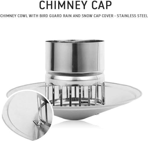 Sombrerete para chimenea exterior de 78 mm resistente a tormentas 4