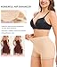 AOSBOEI Women Butt Lifter Panties Padded Shapewear Hip Enhancer Pads Shorts Seamless Underwear Tummy Control Boyshorts Beige