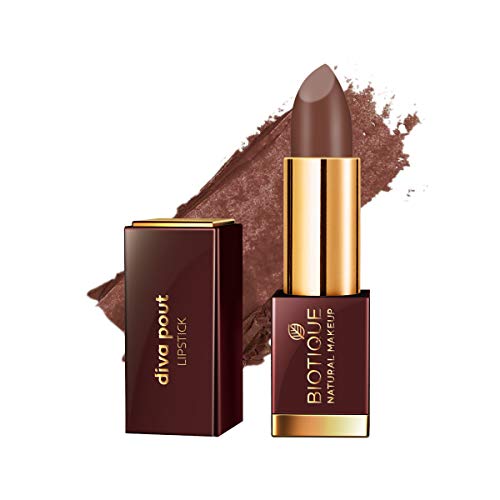 Image of Biotique Natural Makeup Diva Pout Lipstick, Brown Sugar Love