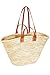 ORIGINAL Ibiza Tasche Korbtasche Strandtasche Palmera 55cm groß | Marokkanische Palmblatt Einkaufskorb Einkaufstasche geflochten XXL | Natur Shopper Umhängetasche Strohtasche für Damen und Herren