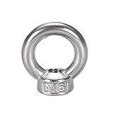 Lifting Eye Nut M6 Innengewinde Edelstahl Runde Form für Seilbefestigung Packung mit 20 Stück