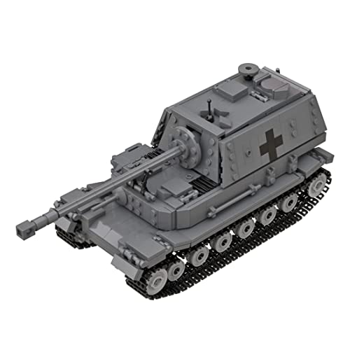 LIJI Technik Panzer Bausteine, 718 Teile Deutsche Armee Ferdinand Jagdpanzer Tiger/P Panzerabwehr Kampfpanzermodell… – Bild 4