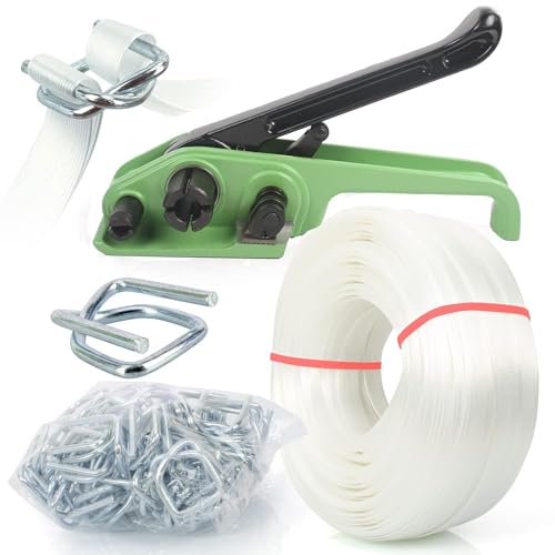 Strapping Tools Kit - 19mm x 100mtr Woven Cord Banding Strap,...