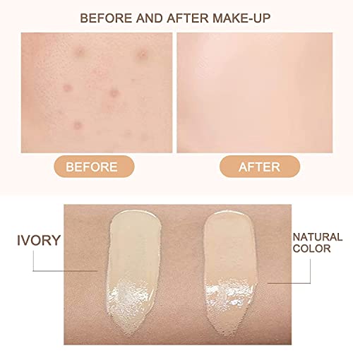 Hjfcy 2Pc Skin Tone Adjusting Cc Cream, 2022 New Cc Cream Spf50, Colour Correcting Self Adjusting For Mature Skin（Natural Color+Ivory） #TOP4