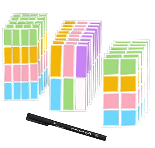 220Pcs Labels For Food Containers With Marker Pen,Name Label Stickers For Daycare Baby Bottles, Waterproof Removable Personalized Name Tags For Organizing,Jars,Storage Bins, Assorted Sizes & Colors #TOP18