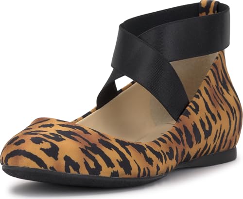 Jessica Simpson Women's Mandalaye Ballet Flat, Natural Dolly Leopard, 5.5