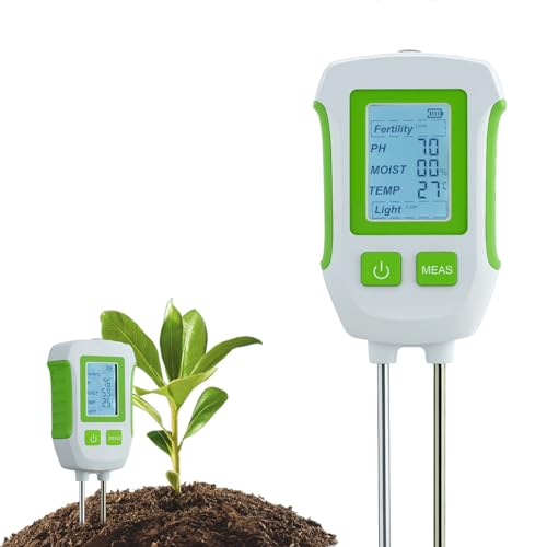 Tolesum - Tolesum 5 en 1 Humidimètre De Sol, Testeur Numérique De Ph/Fertilité/Humidité/Température/Lumière avec Écran LCD pour Jardin, Ferme Et Pelouse