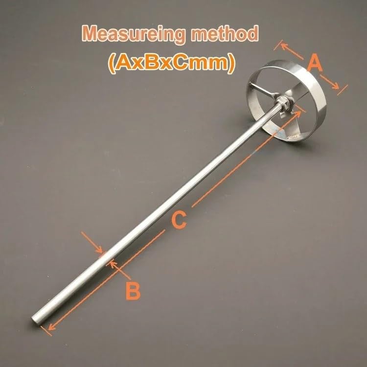 Stainless Steel Vortex Paddle Stirring Wheel Set - 50mm/60mm/80mm with Shaft Rod for Laboratory Mixers(80x8x450mm)