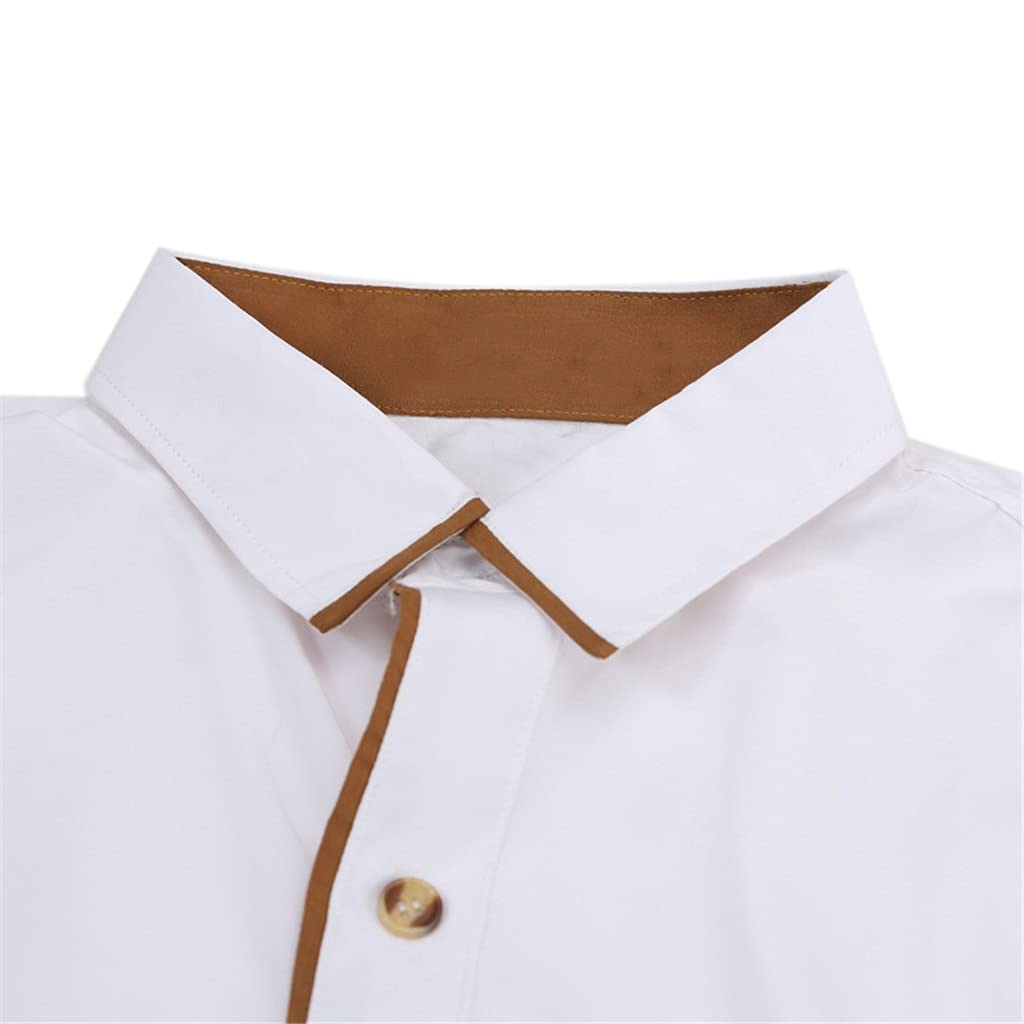 Koszule męskie Slim Fit Koszula męska z długim rękawem, brytyjska bawełniana koszula męska do biura (kolor: biały, rozmiar: kod XXXL)