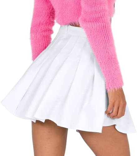 Kids White Mini Skirt Pleated Skirts School Uniform Dresses for Girls Cheer Skirts Scooter Skorts with Shorts 3