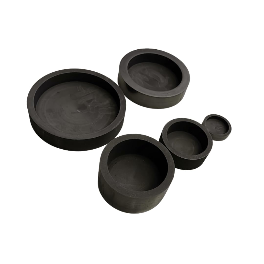 Round Graphite Groove, 1 Pcs Graphite Groove High Purity Graphite Crucible, Graphite Mold for Metal Ingot (OutsideDia-InsideDia-OutsideH-InsideH, 130-100-30-21mm)