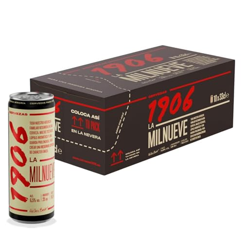 1906 Reserva Especial - Cerveza Lager Extra, Frigopack de 10 Latas x 33 cl, Sabor y Aroma Tostado, Galardonada Internacionalmente, 6,5% Volumen de Alcohol