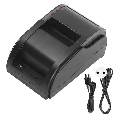 Impresora Térmica POS de Recibos con Corte Automático, USB, Velocidad 60 80 mm/s para Restaurantes, Supermercados, Tiendas   Enchufe UE, Impresión Rápida y Confiable