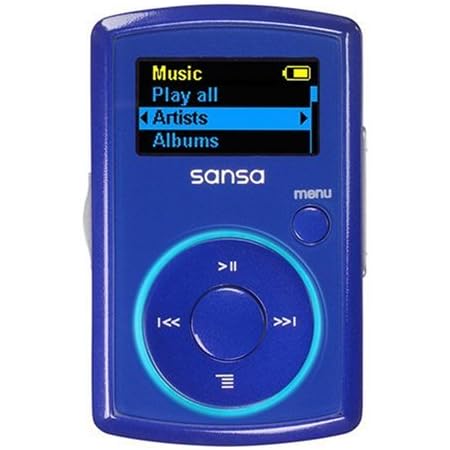 Sandisk Sansa Clip Mp3 Player 2 Gb Mit Integriertem Fm Tuner Blau Amazon De Audio Hifi