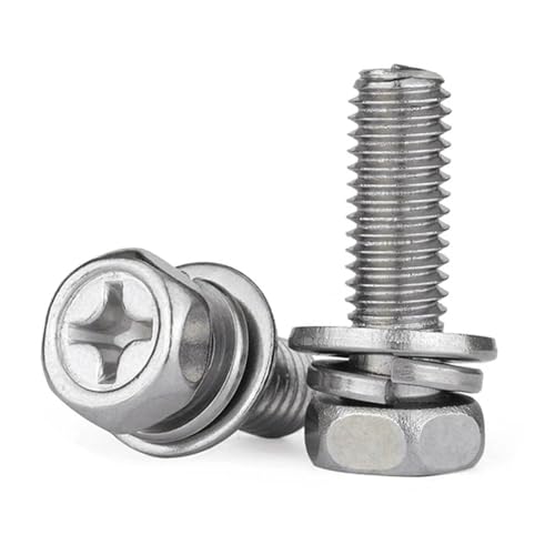 3in1 M3 M4 M5 M6 M8 M10 �N���X�Z�p�l�W�K�X�P�b�g�X�v�����O���b�V���[ 3 �g�ݍ��킹�{���g GB9074.13 �L���r�e�B�Z�p 304 �X�e�����X�|(30mm,M8 (5Pcs))