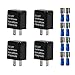 Produktbild Gebildet 4 Stücke Universal 12V 2 Polig Blinkrelais, Auto Motorrad Elektronische LED Blinker Licht Relais, Relais mit Regler-Blinker Blinken, Geschwindigkeit Einstellbar (schwarz)