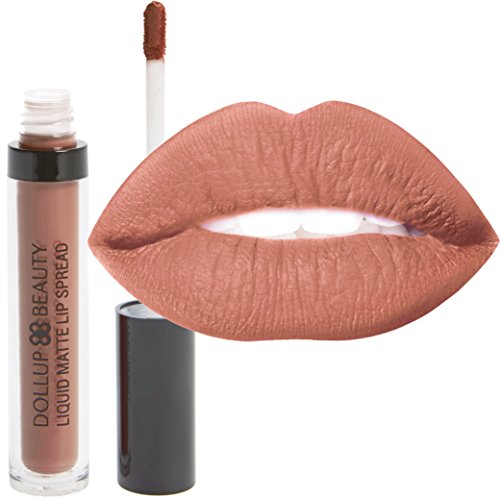 Dollup Beauty Liquid Matte Lipstick Color 'Joy' Burgundy Wine Red with No-Smudge, No-Fade, Long Lasting, Waterproof Formula Choose from 8 glam injected colors