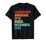 Legendary Awesome Epic Since December 1989 32nd Birthday T-Shirt