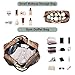 Duffel Bag for Travel & Makeup Pouches Set of 2, Fashion Women Gym Bag Tote Duffel for Traveling Cartoon Rabbit Vintage Bunny