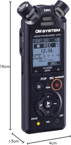 Miniatura 5 de (Usado) Om System Ls-P5 Kit Videógrafo De Con Parabrisas, Adaptador De Zapata, Cable De Audio De 3,5 Mm, Con Sistema De 3 Micrófonos Tresmic Ii, 16gb, 37h Batería