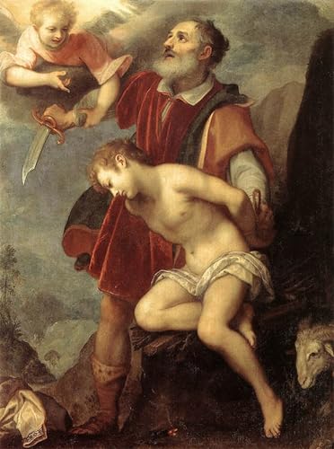 Tableau le sacrifice d'Isaac Cigoli impression sur toile d'art murale 60x90cm