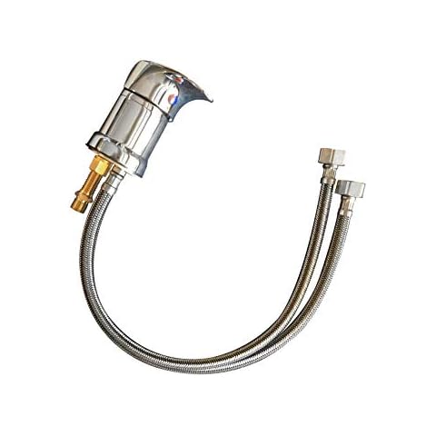 eMark Beauty Shampoo Bowl Hot and Cold Faucet Handle for use with Spray Hose Shampoo Sink Salon Spa Quality w/Hose TLC-1164 Cover