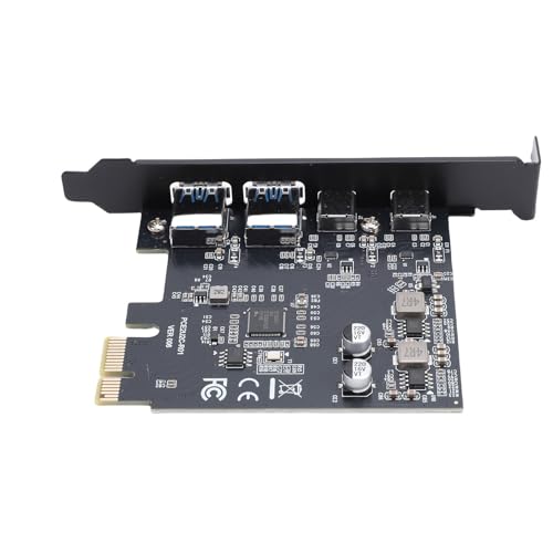 Carte d'extension USB 3.2 PCI-E Sxhlseller avec 4 ports pour PC bureau Linux
