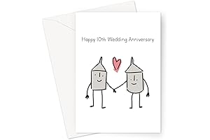 Happy 10th Wedding Anniversary Greeting Card: Celebrate with Tin Anniversary Gifts