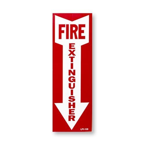 2.5 Gallon Water Pressure Fire Extinguisher, Strike First with Wall Bracket and Inspection Tag and Sign