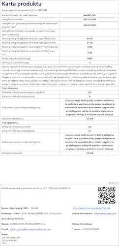 Whirlpool PACW212HP Condizionatore Portatile Con Pompa Di Calore, 12000 Btu, Gas R290, Bianco - 15