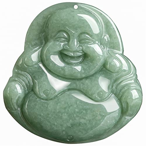 Cadeau bijoux exquis avec ce pendentif Bouddha en jade naturel pour homme et femme