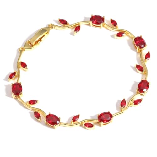 Image of finistra Tulip Bracelet for Women Stylish | Gold Plated Crystal Floral Jewellery | Adjustable Chain for Women & Girls Stylish | Elegant Tulip Bracelet for Women, Party & Daily Wear Accessory