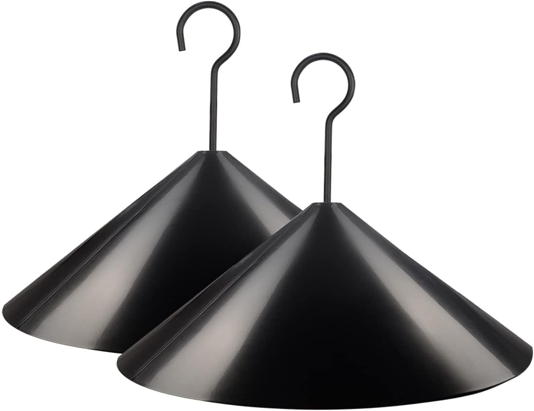 Garbuildman Squirrel Baffle for Bird Feeder Pole, Outside Hanging Mount Bird House Guard for Outdoor Shepherd’s Hook,19 Inch Diameter, 2 Packs : Patio, Lawn & Garden