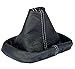 Produktbild L & P Car Design L&P A0036 Schaltsack Schaltmanschette kompatibel mit VW Golf 4 IV 100% Echtleder Leder Schwarz Naht Grau
