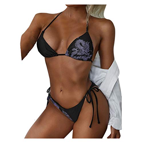 {Bikinis Mujer 2020 Brasileños Push Up Bikinis riou Bikinis Mujer 2020 Brasileño Push up Sexy Bandeau Bandage Bikini Set Push-Up Bohemio Bañador Traje de baño brasileño...