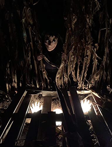 PartyHop Scary Momo Mask Creepy Halloween Latex Cosplay Costume for Adult