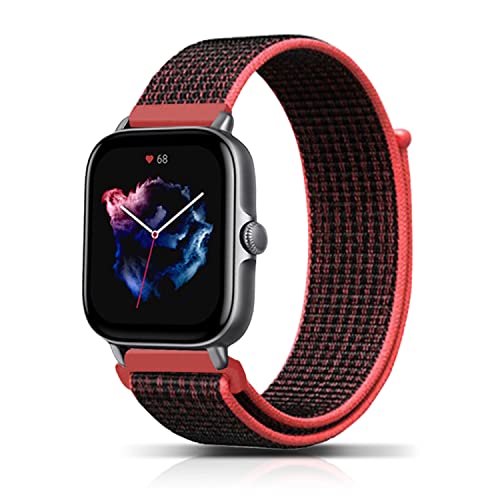 PaceBid 20mm Nylon Strap Compatible with Amazfit Active 2 Square/GTR Mini/GTS 4/4 Mini/Bip 3/Bip3 Pro/GTS 3/2