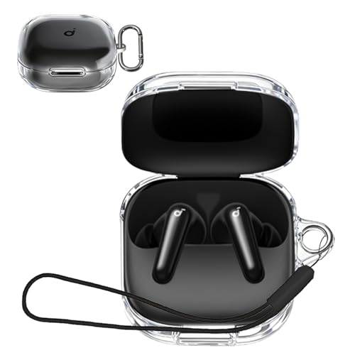 For Anker Soundcore P31i/Soundcore R60i NC �P�[�X �J�o�[�yHNWEIWEI�z ���� TPU�f�ށi�J���r�i�t��+�X�g���b�v�t�� �j �֗� �J���r�i�t ���s �y�ʏ��^ �����[�d�\ Anker Soundcore P