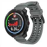 GIOPUEY Cinturini Compatibile con Polar Vantage M3, Morbido Silicone Cinturino [Resistente all'Usura] [Traspirante] - Grey