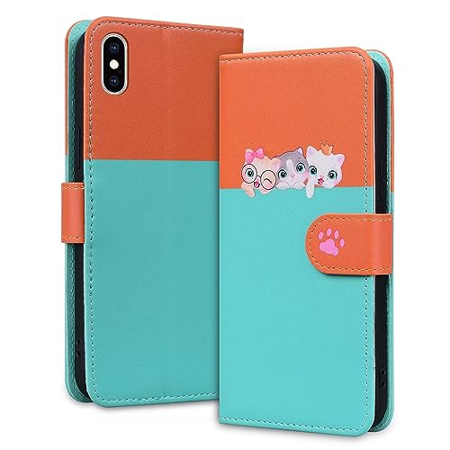 Rnrieyta Miagon per iPhone XR Cover,Custodia Cartone Cane Gatto Carino