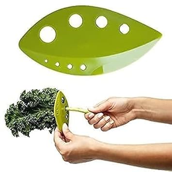 OAKROOF Leaf Stripper, Plastic Leaves Remover Kale, Chard, Collard Greens Loose Leaf Herb Stripper Vegetable Leaf Stripping Device (Pack of 1) (Multi)