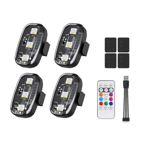 Image of Wireless LED Strobe Lights with Remote LED Emergency Flashing Lights-4PCS